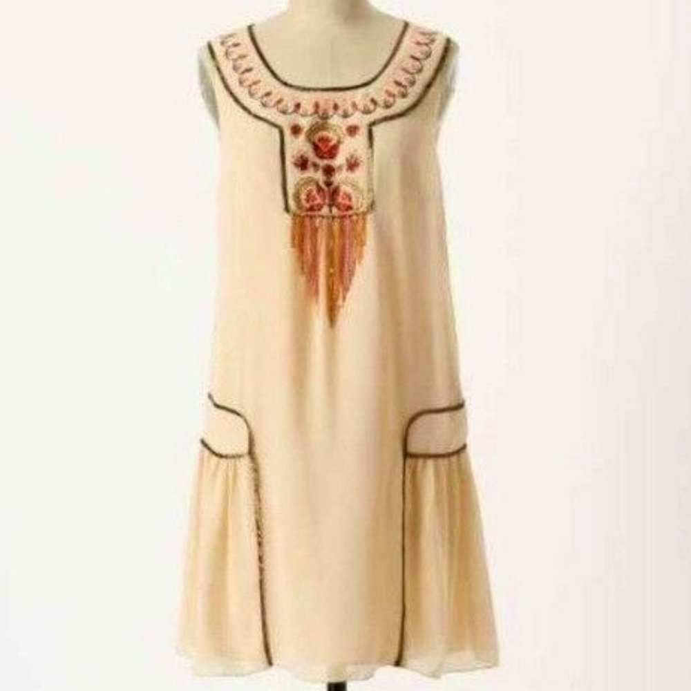 Anthropologie Anna Sui Beaded Dress